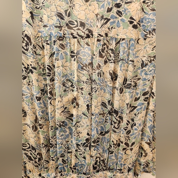 Veronica Beard Silk Dress Maggie Floral Print 3/4 Sleeve Shirred Mini Blue Sz 4 - Picture 12 of 16